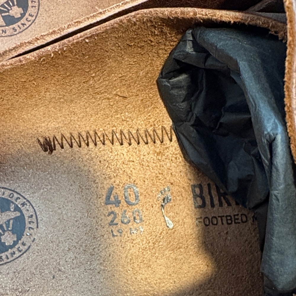 Birkenstock Women's  Brown Leather Slip-On Clog with Buckle - Picture 2 of 7